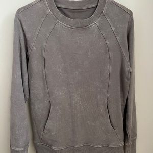 Lululemon Scuba Crew Washed Dark Chrome